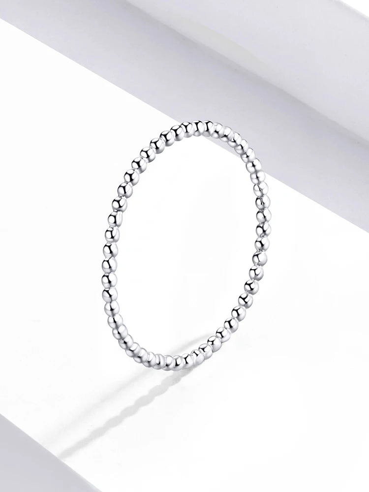 Silver Braided Texture Twisted Eternity Band Stackable Rings