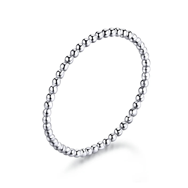 Silver Braided Texture Twisted Eternity Band Stackable Rings