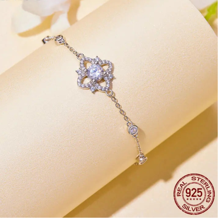 Color VVS1 EX 0.5CT Moissanite Bracelet for Women Valentine's Day Gift 925 Sterling Silver Shining Fine Jewelry MSB004