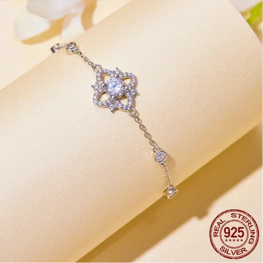 Color VVS1 EX 0.5CT Moissanite Bracelet for Women Valentine's Day Gift 925 Sterling Silver Shining Fine Jewelry MSB004